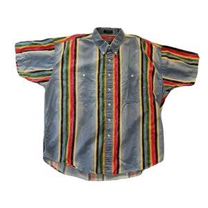 Ralph Lauren CHAPS VTG Striped Short Sleeve Waterc